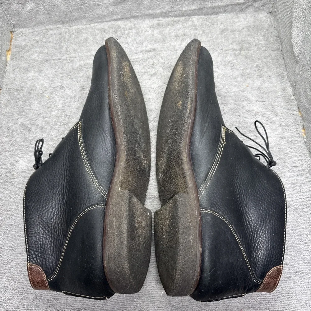 Johnston & Murphy‎ Upton Boots Mens 13M Black Leather Comfort Memory Foam Chukka